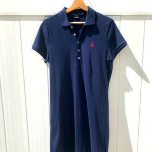 2000’s Ralph Lauren Navy Blue Preppy Cotton Dress